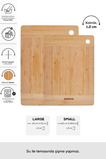 Karaca Asel 2-Piece Cutting Board 30/33 Cm