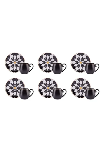Karaca Geos 6-Person Coffee Cup Set 90 ml