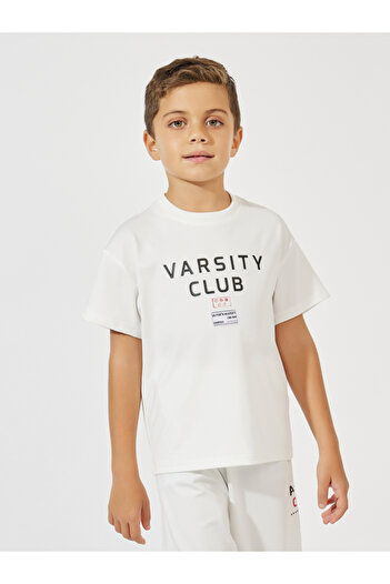 Styli Varsity Print Oversized T-Shirt & Joggers Set