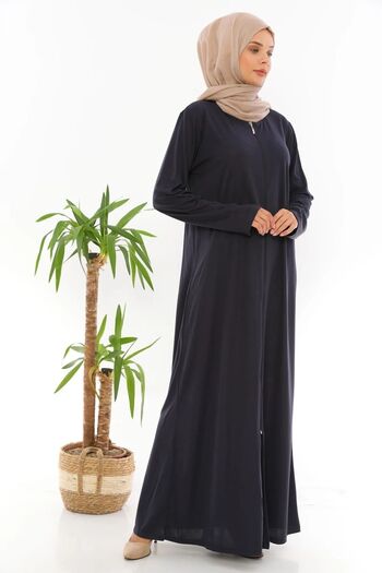 medipek Navy Blue Zippered Prayer Freshener Dress