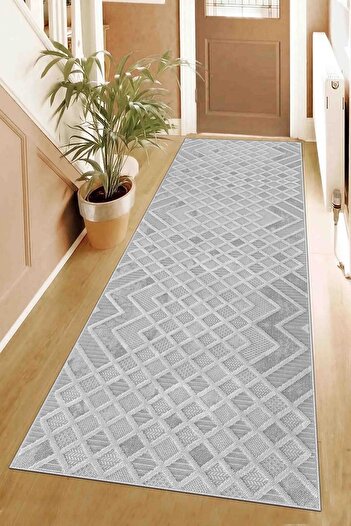 df home Geometric Scandinavian Printed Dustproof Living Room Carpet - Washable Non-Slip Base 8147