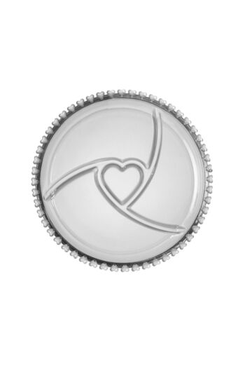 Karaca Glory Anthracite Heart Serving Plate 23 cm