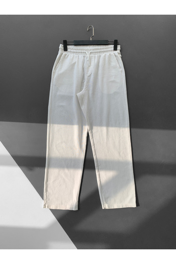 NO1 KONSEPT Baggy Ecru Linen Trousers - Basic Model