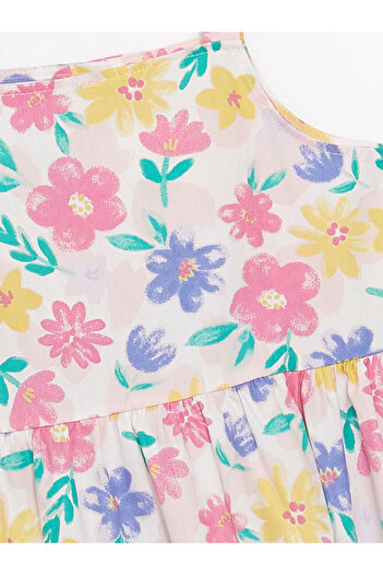 LC Waikiki Square Collar Floral Girl's Dress