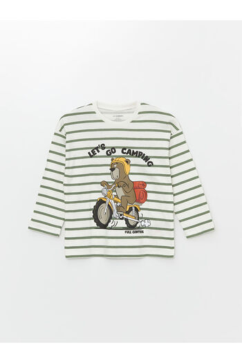 LC Waikiki Crew Neck and Printed Long Sleeve Pajamas Set for Baby Boy