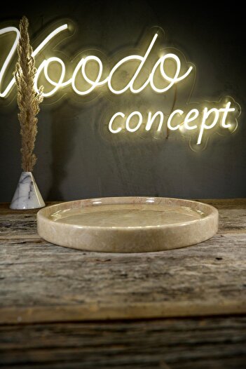 Voodo Concept Rosalya Mermer Sunum Tepsi - Çap 30 Cm