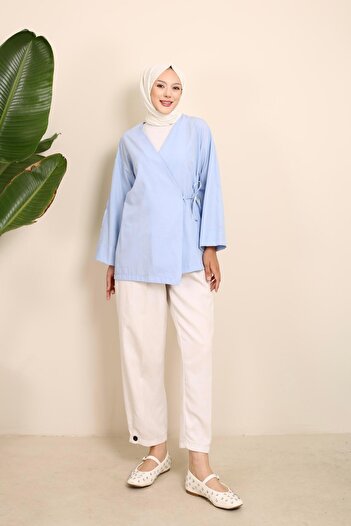 Nergis Neva Butik Kimono Tunic - Side Tie Design