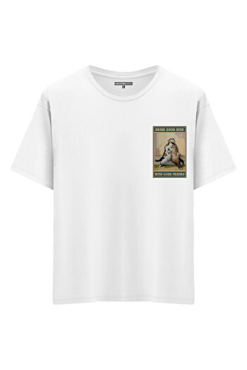 Mounte Bianca Unisex Drink Good Beer - Μπλουζάκι Oversize