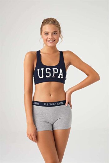 U.S. Polo Assn. Жіноче темно-синє бюст'є та комплект з поло US Polo Assn