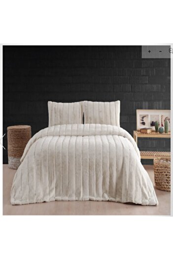 Merinos MERİNOS LUXE BEJ ÇİFT KİŞİLİK YATAK ÖRTÜSÜ SETİ