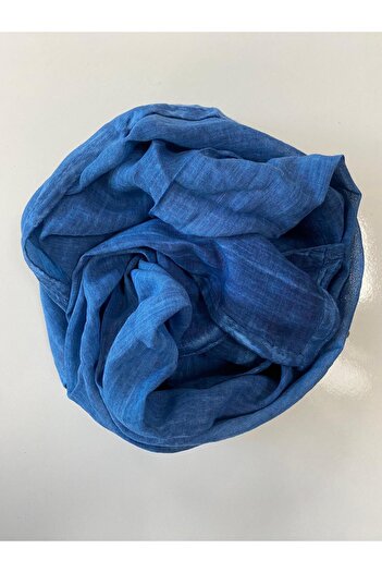 LYRA 10108 Model Night Blue Square Scarf - Plain Cotton