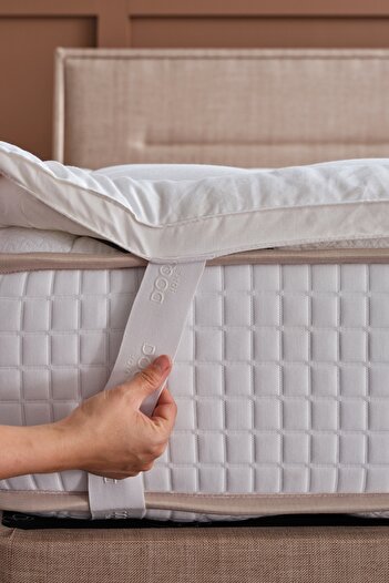 Doqu Home Bambu Yatak Pedi Beyaz - 100 x 200 cm