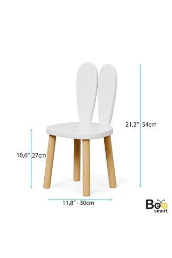 Bee Smart Ahşap Montessori Aktivite Masası Sandalyesi, Çocuk Masa Sandalye Takımı, 1 Sandalye 1 Masa