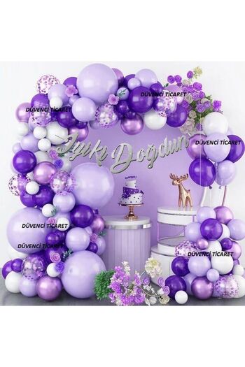DÜVENCİ TİCARET MOR BALON ZİNCİR SET