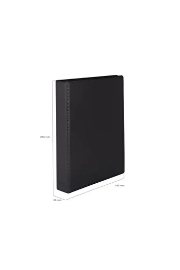 2K A5 Small Size PVC 4 Ringed Student and Office Type Document Presentation Folder with Inner Pocket 19,5x23 Cm (200 SHEETS)