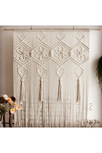 TrendSende Macrame Door Curtain (200*200)