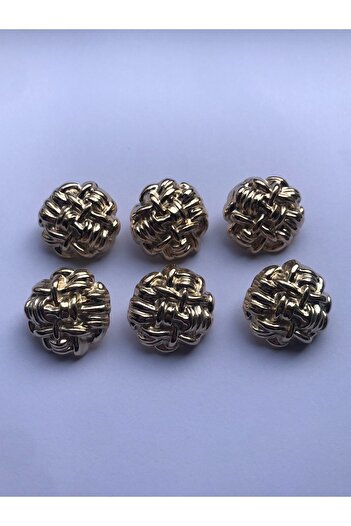 aensia Light GolD metal Button with GolD TwisteD Rose Flower DesiGn - Pack of 36 Sizes