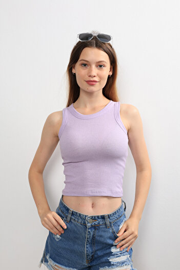 İKLİM LİFE Halter Neck Camisole Women's Undershirt - Lila