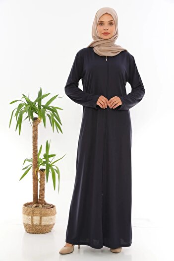 medipek Navy Blue Zippered Prayer Freshener Dress