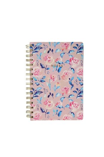 NATURANIMAL Acar Blume Juno Roz Floral Dungi Caiet Spiral 14,5*21 Cm. 256 pagini 80 gr. 1.aluat