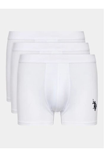 U.S. Polo Assn. Boxeri albi de culoare solidă pentru bărbați, pachet de 3