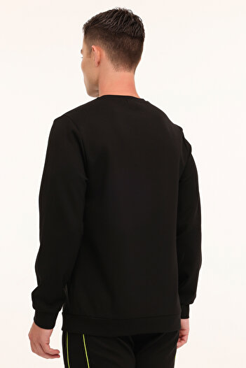 Lotto M-CIELO C NECK SWT 4PR Чорна чоловіча кофта
