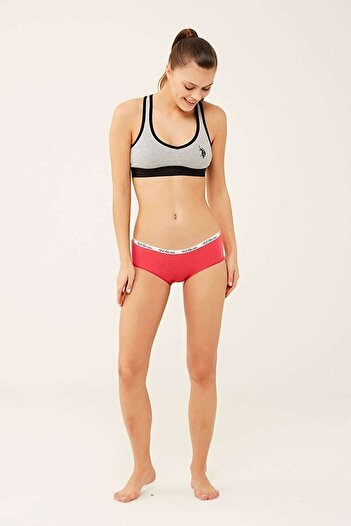 U.S. Polo Assn. Women's Underwear - Coral Neon Green and Turquoise 3-Piece Boxer Shorts L.2.0.1.L.0.30
