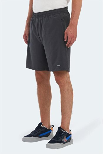 Slazenger Report Men's Dark Gray Shorts with Pockets