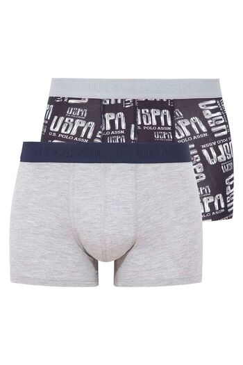U.S. Polo Assn. Men's Gray Melange 2-Piece Boxers 80358