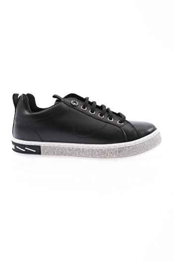 DGN Women's Black Fur Sneakers - 22515-22510 Model
