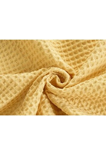 Skyrose Tek Kişilik Sarı Waffle Desenli Pike Pamuklu Tek Kişilik 160 X 230 Cm