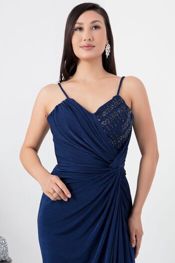 PULLIMM Beaded Detailed Chest EveninG Dress - DMN4800
