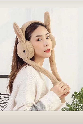 Kudi Pink Children's and Teenager's Plush Rabbit Play Headphones
