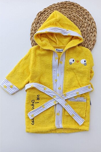 Miniworld Unisex Baby Yellow Chick Bathrobe
