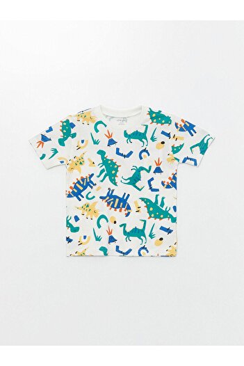 LC Waikiki LCW Crew Neck Printed Baby Boy T-Shirt and Shorts 2 Pieces Set