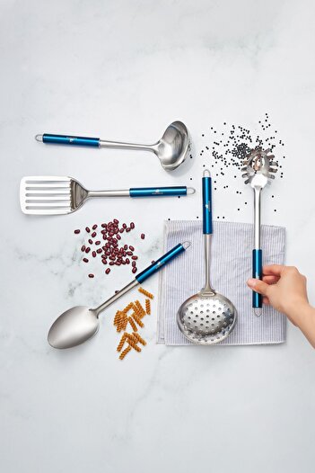 Karaca Master Blue 5 Piece Serving Set