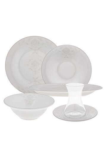 Karaca Fine Pearl New Bella 26 Pieces Pearl Breakfast Set for 6 People