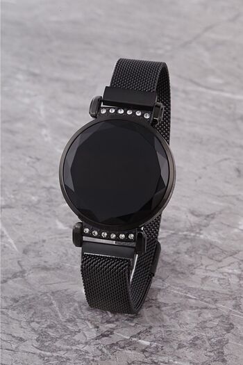 Leerybee Special Boxed Touch Screen Magnet Black Color Stone Women's Watch Girl Arkadasa Gift Lover