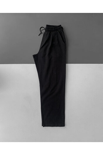 NO1 KONSEPT Black Linen - Basic Baggy Pants