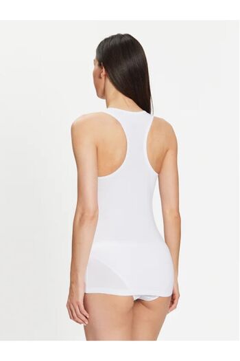 U.S. Polo Assn. Women's Lycra Cotton Modal White Sports Tank Top