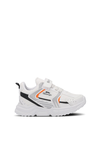Slazenger White Orange Unisex Kids Sneaker Shoes