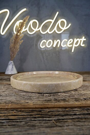 Voodo Concept Rosalya Mermer Sunum Tepsi - Çap 30 Cm