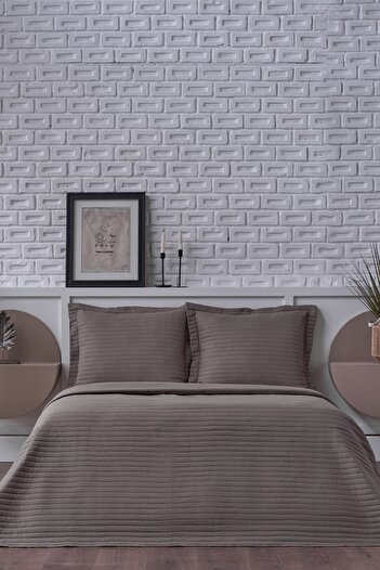 Doqu Home Otto Yatak Örtüsü Tek Kişilik - Koyu Gri