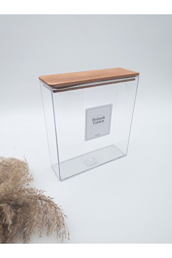 zezedesing Multi-Purpose Vacuum Lid Dish Tablet Storage Jar / Box 2500ml (color: Transparent)