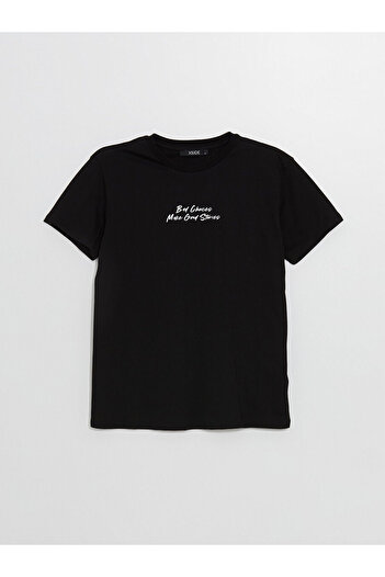 LC Waikiki Γυναικείο T-Shirt LCW - Crew λαιμόκοψη και εμπριμέ σχέδιο