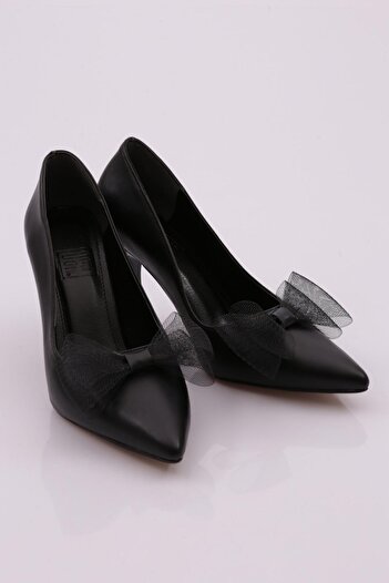 DGN Black 1504 Model Women's Heeled Shoes