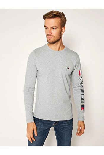 Tommy Hilfiger Long Sleeve Mirror Flag T-Shirt - Regular Fit