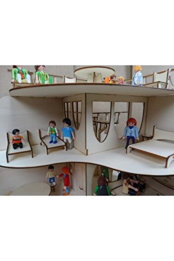 Genel Markalar Ahşap Modern Bebek Evi ve Eşyalı, Pembe, Şık ve Kullanışlı Tasarım