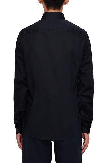 Armani Exchange Чоловіча темно-синя бавовняна сорочка з довгими рукавами 8nzc31 Zn28z 1510