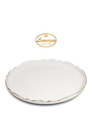 çerçi Lemoges Porselen Yuvarlak Servis Tabağı